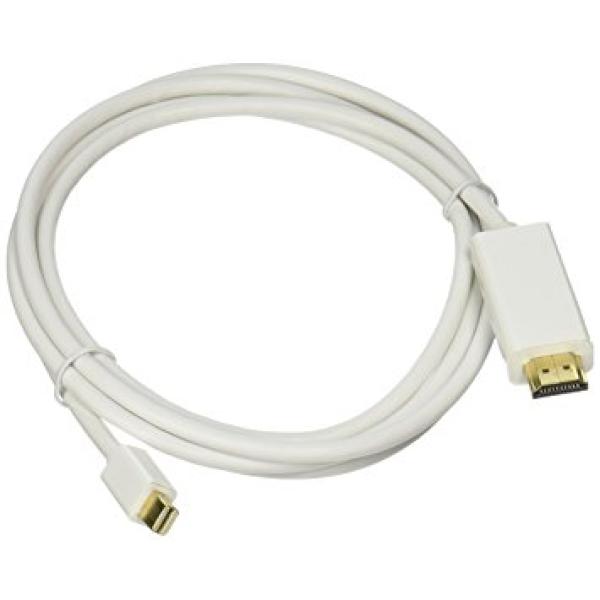 DL-227 4K Mini DisplayPort to HDMI Cable سلك توصيل ميني ديسبلي بورت إلى اتش دي لعرض شاشة الكمبيوتر على التلفاز او البروجكتر مناسب لاجهزة الماك